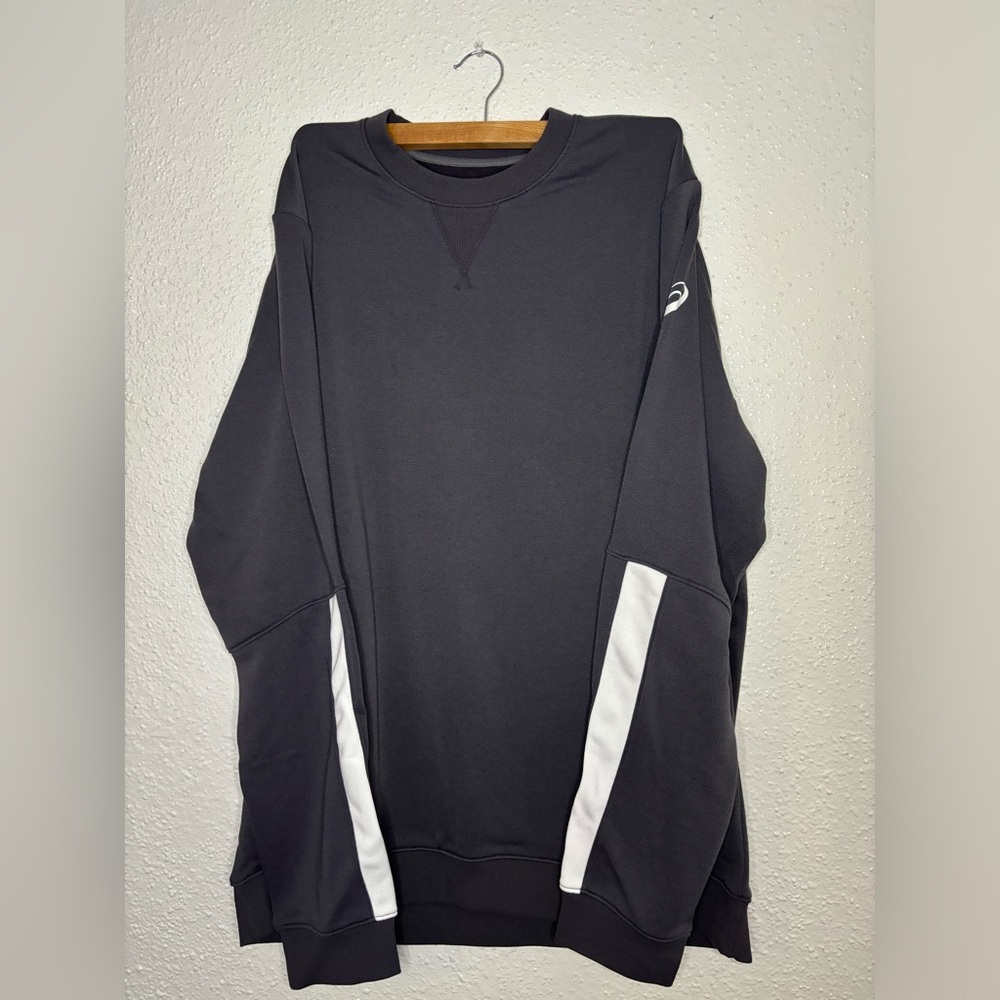 New with tag ASICS pullover men dark gray size XL
